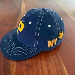 NWT RALPH LAUREN 1 OF 1 FELT CHAMOIS “P” CAP NY 67 STAR PATCHES NAVY BLUE